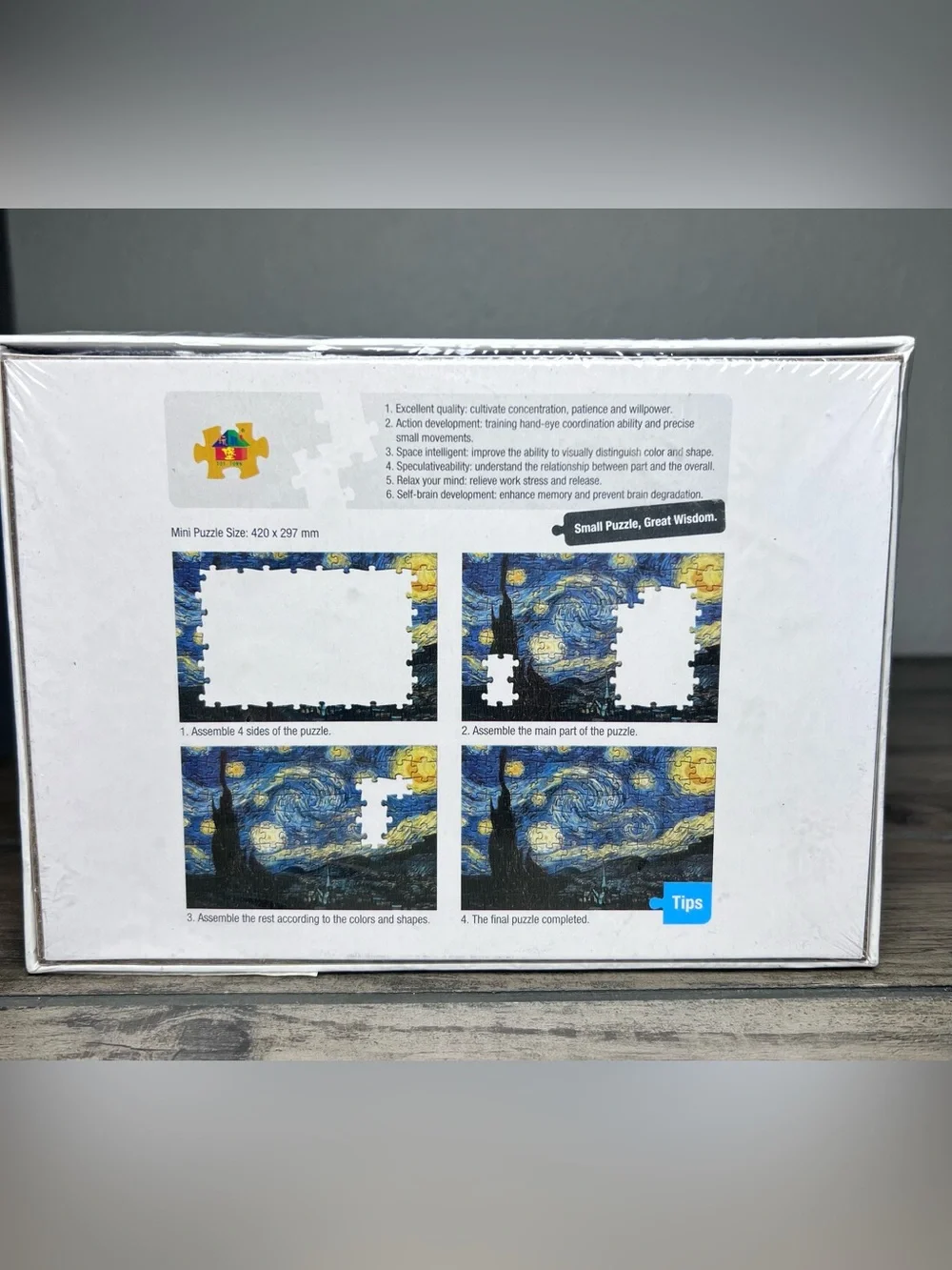 Starry Night NIB Mini Jigsaw Puzzle 1000 pc Van Gogh Nuit Etoilee Brand‎ Sealed